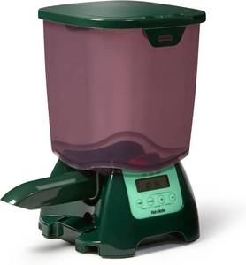 lot 452085 image: Fish Mate P7000 Automatic Pond Fish Feeder   Programmable LCD Timer, 6.5 lb Capacity, Adjustable Portions for Pellets & Sticks, Weather Resistant Outdoor Design