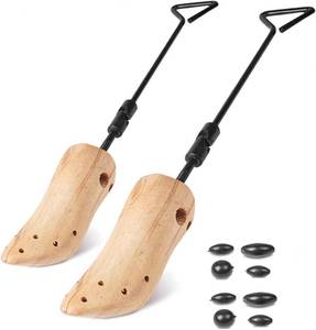 lot 452090 image: One Pair Boot Stretcher Adjustable Width Shoe Shaper Wooden Boot Widener Expander for Men