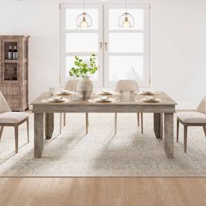 lot 191712 image: Retails for $170 GarveeHome Farmhouse Dining Table for 6-8 People, 71 in Long Kitchen Tables with Wooden Sturdy Frame, 6 ft Large Rectangular Dinner Table for Dining Room, Kitchen, Grey, 71 Non-extendable