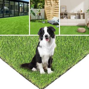 lot 191725 image: Artificial Grass Turf 4 Feet X 6 Feet, 1.38 Height Perfect Fake Grass Rug with Drainage Holes, IndoorOutdoor Artificial Turf Mat for Garden Lawn Balcony Pet Landscape Decoration