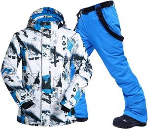 lot 111587 image: Retails for $120 Mens Ski Jacket and Pants Set,Waterproof Warm Ski Suit,Winter Adult Snow Suit for Mountain Snowboarding