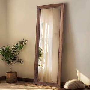 lot 211404 image: Retails for $110 MELOMOIR Rustic Farmhouse Full Length Mirror, 56x21 Wooden Floor Mirror, Leaning or Hanging, Suitable for Bedroom, Living Room, Cloakroom