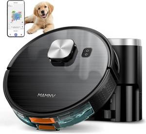 lot 421390 image: Retails for $450 Robot Vacuum and Mop, 11500 Pa Suction, 3-in-1 Robotic Vacuum with Smart LiDAR Navigation, 90 Day Self-Emptying,160 Min Runtime,AppAlexaVoice Control, Ideal for Pet Hair, Carpet & Hard Floor