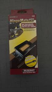 lot 60873 image: Milescraft HingeMate150 Router Template with Router Bit - Retail $25