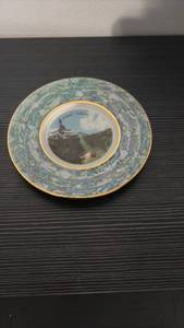 lot 60902 image: Czech Porcelain Decorative Plate with Jested Liberec Landscape Scene - Retail $25