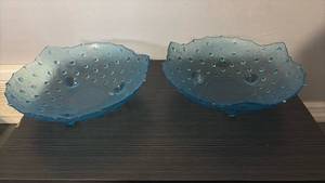 lot 60903 image: Blue Glass Hobnail Bowls Set of 2 - Retail $15