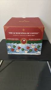 lot 60905 image: Bean Box 12 Mornings of Coffee Holiday Gift Set - Retail $45