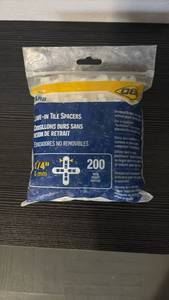 lot 60917 image: QEP 14 Inch Leave-In Tile Spacers 200 Pack - Retail $8