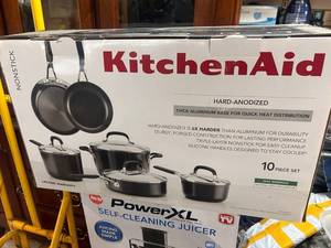 lot 22 image: KitchenAid Hard-Anodized Nonstick Cookware Set 10 Piece