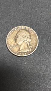 lot 39 image: 1940 Washington Quarter Silver Coin