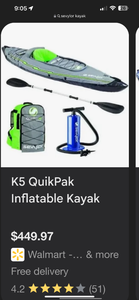 lot 48 image: Brand new Sevylor K5 QuikPak Inflatable Kayak Complete Set