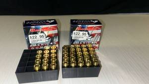 lot 54 image: 9mm Hornady American Gunner Ammunition Two Boxes