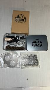 lot 62 image: Quickle Outdoor Fire Starting Survival Kit with Flint Steel and Accessories