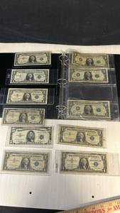 lot 86 image: US Currency Collection in Protective Sleeves (silver notes) see all images as there is more than first few images