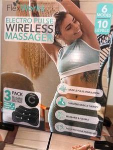 lot 87 image: FlexWorks Electro Pulse Wireless Massager with Gel Pads