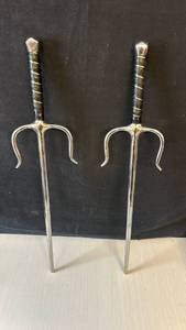 lot 119 image: LARP Martial Arts Melee Weapon Sai Pair