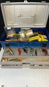 lot 128 image: Fishing Tackle Box with Lures and Accessories