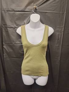 lot 71270 image: Womans Olive Green Ribbed Tank Top (Size S) - Retail $8