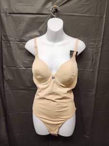 lot 71273 image: MaidenForm Nude Shapewear Body Shaper Underwire Bodysuit Extra Firm Control (Size L) - Retail $39