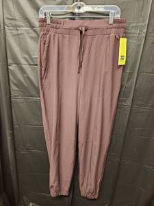 lot 71287 image: All in Motion, Womens Brown Athletic Jogger Pants with Drawstring (Size M Long) - Retail $15