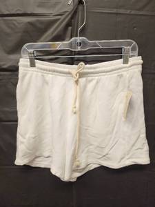 lot 71291 image: Universal Thread, Womens White Cotton Sweat Shorts with Drawstring (Size S) - Retail $15