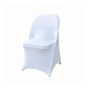 lot 4 image: 30 Pcs White Folding Chair Cover Washable Removable Universal Fitted Chair Cover Protector for Wedding Party Banquet Holidays Celebration Decoration Chair Covers - Retail $46