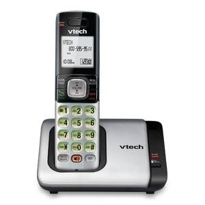 lot 20 image: VTech CS6719 DECT 6.0 Cordless Phone with Caller IDCall Waiting, 1 Cordless Handset, SilverBlack - Retail $25