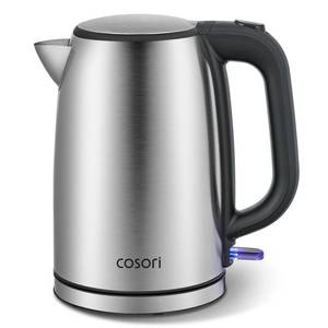 lot 25 image: COSORI Electric Kettle, Plastic-Free Interior, 2 Lid Opening Angles, Easy to Clean, Automatic Shut Off & Boil-Dry Protection, Stainless Steel Tea Kettle, Hot Water Boiler & Heater, 1.7L, 1500W - Retail $36