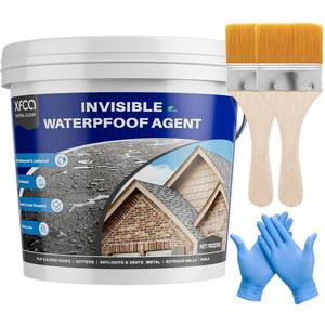 lot 31 image: Transparent Waterproof Coating,70oz Clear Waterproof Sealant,Invisible Waterproof Agent for Roofs Walls,Garden,Bathroom,Kitchen Indoor & Outdoor Waterproof Adhesive - Retail $31