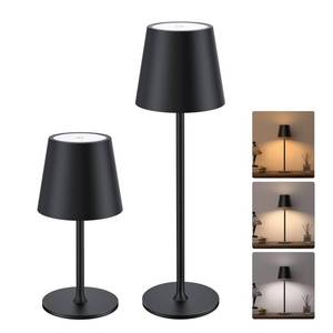 lot 62 image: JACKYLED Cordless Table Lamps Rechargeable, 3 Adjustable Height, 5000mAh Battery Operated, 3 Colors Smooth Dimming, Portable LED Waterproof Table Lamp for Dining, Bedroom, Outdoor (2 Pack) - Retail $50