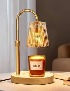 lot 71 image: YCCZSZO Candle Warmer Lamp with Timer Dimmer Adjustable Height, Electric Wax Melts Warmer for Jar Candles, Birthday Christmas House Warming Gifts for Women Mom, New Home Bedroom Decor with 2 Bulbs - Retail $16
