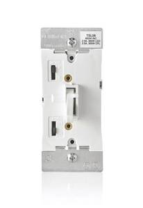 lot 73 image: Leviton Toggle Slide Dimmer Switch for Dimmable LED, Halogen and Incandescent Bulbs, TSL06-1LW, White - Retail $23