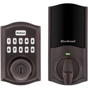 lot 87 image: Kwikset HomeConnect 620 Z-Wave Long Range Enabled Keypad Smart Lock Convenient Keyless Entry, Customizable User Codes, Ring Alarm Compatible, Hub Required, Sold Separately Venetian Bronze Traditional - Retail $149