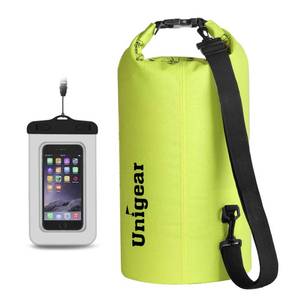 lot 92 image: Unigear Dry Bag Waterproof, Floating and Lightweight Bags for Kayaking, Boating, Fishing, Swimming and Camping with Waterproof Phone Case (Yellow, 40L) - Retail $28