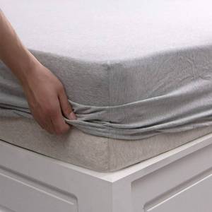 lot 97 image: PURE ERA Jersey Knit Cotton Fitted Bottom Sheet ONLY (No Flat Sheet or Pillow Shams) - Ultra Soft Comfy Breathable Comfortable - Heather Grey Queen - Retail $36