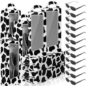 lot 100 image: Relaxweex 24 Pcs Cow Print Party Favors Set Includes 12 Cow Theme Gift Boxes and 12 Cow Print Sunglasses Cow Farm Animal Party Supplies for Baby Shower Birthday Farm Cow Themed Decorations - Retail $18