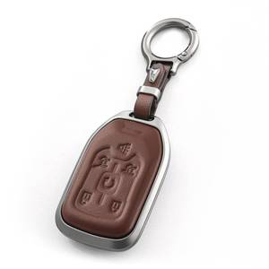 lot 109 image: OFFCURVE Key Fob Cover for GMC YukonYukon XL Terrain Acadia Sierra Key Fob Case for Chevy Chevrolet Suburban Tahoe Car Accessories Holder Remote Smart 6 Buttons Key Protector, Brown - Retail $17