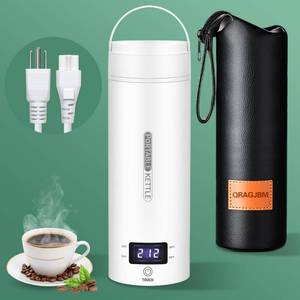 lot 111 image: Travel Electric Kettle Portable Small Mini Tea Coffee Kettle Water Boiler, Water Heater with 4 Temperature Control,304 Stainless Steel with Auto Shut-Off & Boil Dry Protection, BPA-Free (White) - Retail $28