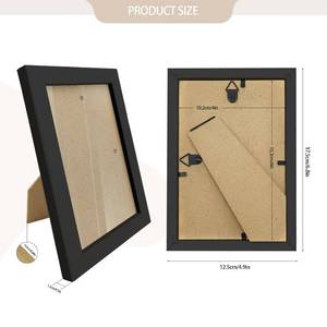 lot 115 image: 1 Picture Frame Photo Frames Wall Mounting Simple Photo Frames Picture Frames for Wall or Tabletop, Black 4x6 Inch - Retail $53