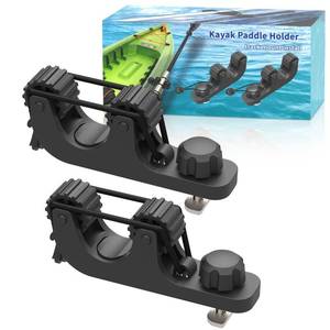 lot 19870 image: Huntury Kayak Track Paddle Holder, Save Kayak Track Space, SecureRemove Paddles Fishing Nets and Fishing Poles, Track Mount Accessories - Retail $17