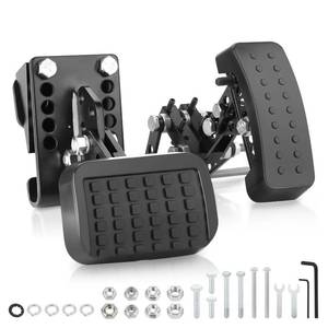 lot 19875 image: ROADGIVE Universal Fit Gas and Brake Pedal Extenders for Short Drivers People, New Upgraded Anti Slip Adjustable Length and Angle Brake Pedals Extenders for Cars, Go-Karts - Retail $35