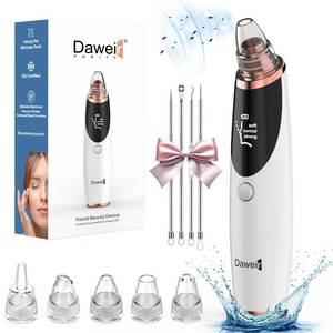 lot 19886 image: Blackhead Remover Pore Vacuum for Face and Nose, Facial Pore Cleanser with 3 Suction Levels, 5 Replaceable Tips, USB Rechargeable Tool for Blackheads and Whiteheads(Snow White)