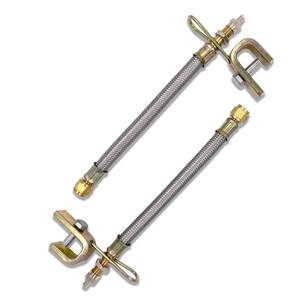 lot 19938 image: CKAuto 2 pcs 7180mm Metal Valve Stem Extenders, Universal Valve Stem Extensions Made of EPDM Rubber, Fit for Heavy Vehicles, Silver - Retail $12
