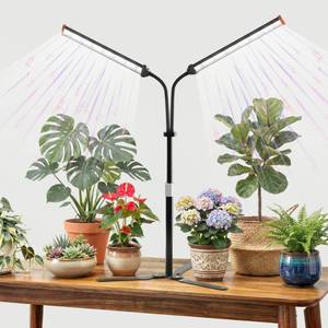 lot 19958 image: GooingTop Grow Light for Indoor Plants,5000K Full Spectrum Growing Plant Lamp with White Red Blue LED for Pots Succulents Seed Starting,Height Adjustable 10-32 with Optional Dimming & Timer - Retail $30