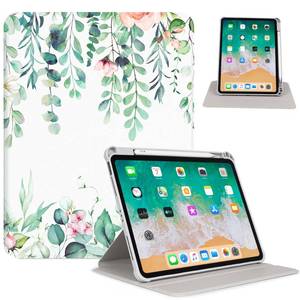 lot 19964 image: Rotating iPad Air 11 inch Case (M3M2), for iPad Air 5th4th Generation Case 20222020,360 Degree Rotating Multi-Angle View Stand Pencil Holder Cases for iPad Pro 11-inch, Watercolor Eucalyptus - Retail $20