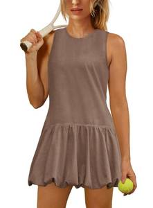 lot 19968 image: Yanekop Womens Athletic Dress with Shorts Backless Tennis Dresses Golf Outfits Workout Active Dresses with Pockets 2026(Brown,L) - Retail $210