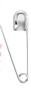 lot 20007 image: AZUREAL 5 Inch Jumbo Oversized Safety Pins 1P, Giant Heavy Duty Stainless Steel Extra Large Safety Pins, for Blanket Leather Canvas Outdoor Craft Laundry (Silver) - Retail $7