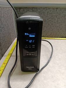 lot 165 image: CyberPower 1350VA UPS Battery Backup System - Powers on, immediately turns off once unplugged