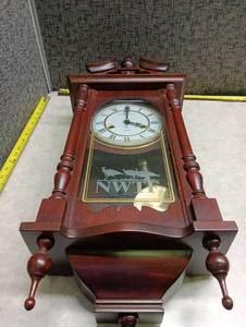 lot 169 image: Kasse 31-Day NWTF Pendulum Wall Clock with Wildlife Motif - Missing Wind key