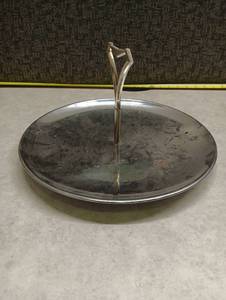 lot 177 image: Kromex Chrome Serving Tray with Center Handle